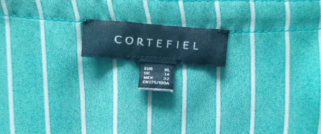 Blusa Cortefiel Talla 44/46 Rayas Verdes