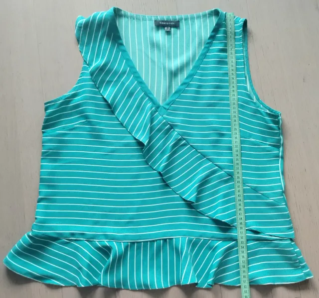 Blusa Cortefiel Talla 44/46 Rayas Verdes
