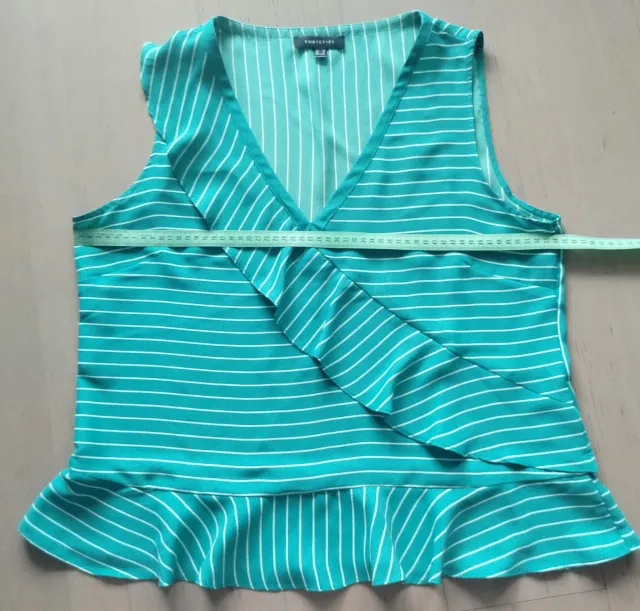 Blusa Cortefiel Talla 44/46 Rayas Verdes