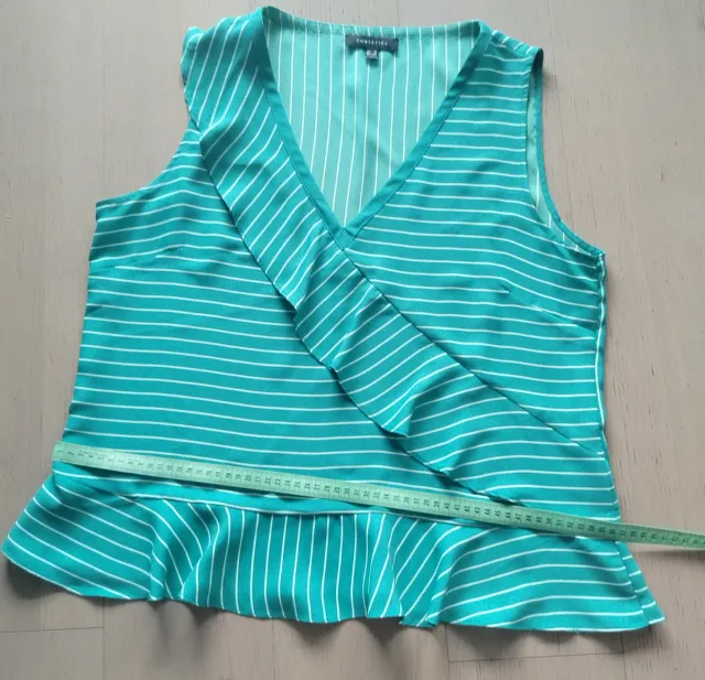 Blusa Cortefiel Talla 44/46 Rayas Verdes