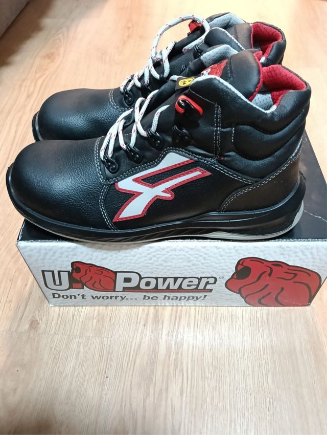 Botas de trabajo U-Power negras y rojas