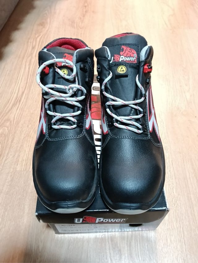 Botas de trabajo U-Power negras y rojas