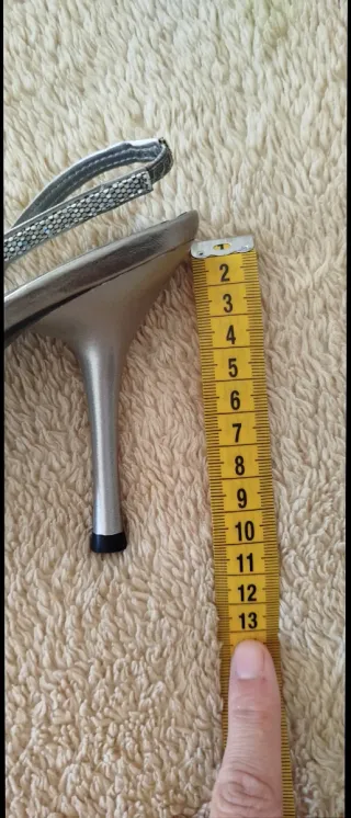 Sandalias de fiesta plateadas talla 39