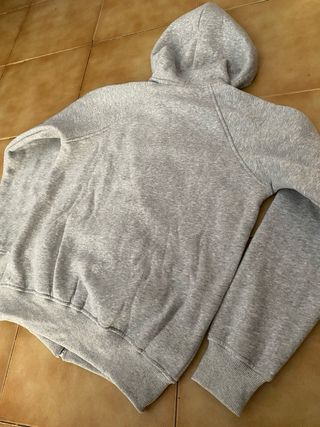 Sudadera con cremallera y capucha de cuadros