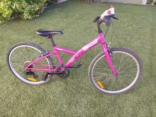 Bicicleta montaña 24 rosa 6v Shimano