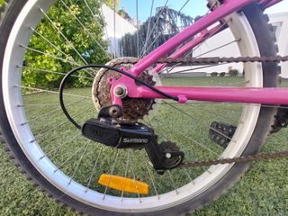 Bicicleta montaña 24 rosa 6v Shimano