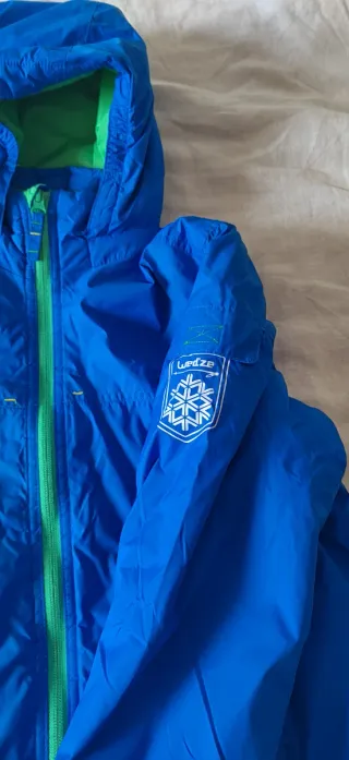 Chaqueta de esquí azul y verde T12