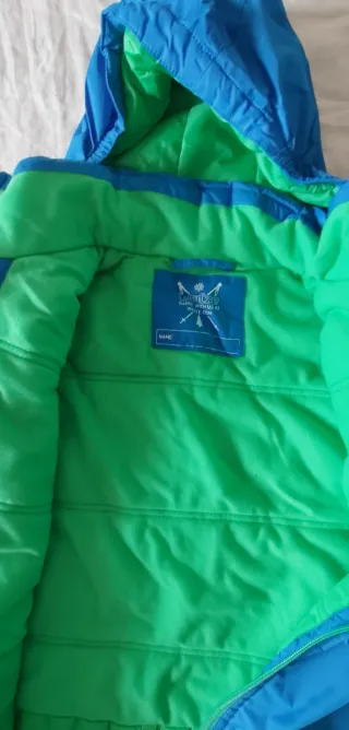Chaqueta de esquí azul y verde T12