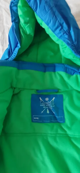 Chaqueta de esquí azul y verde T12
