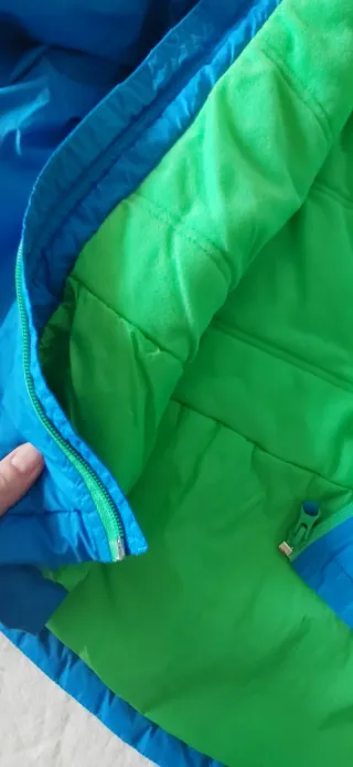 Chaqueta de esquí azul y verde T12