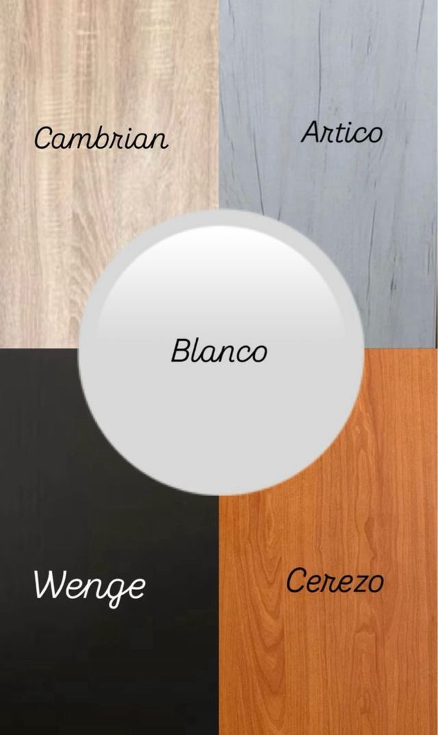 Armario 3 puertas blanco y beige