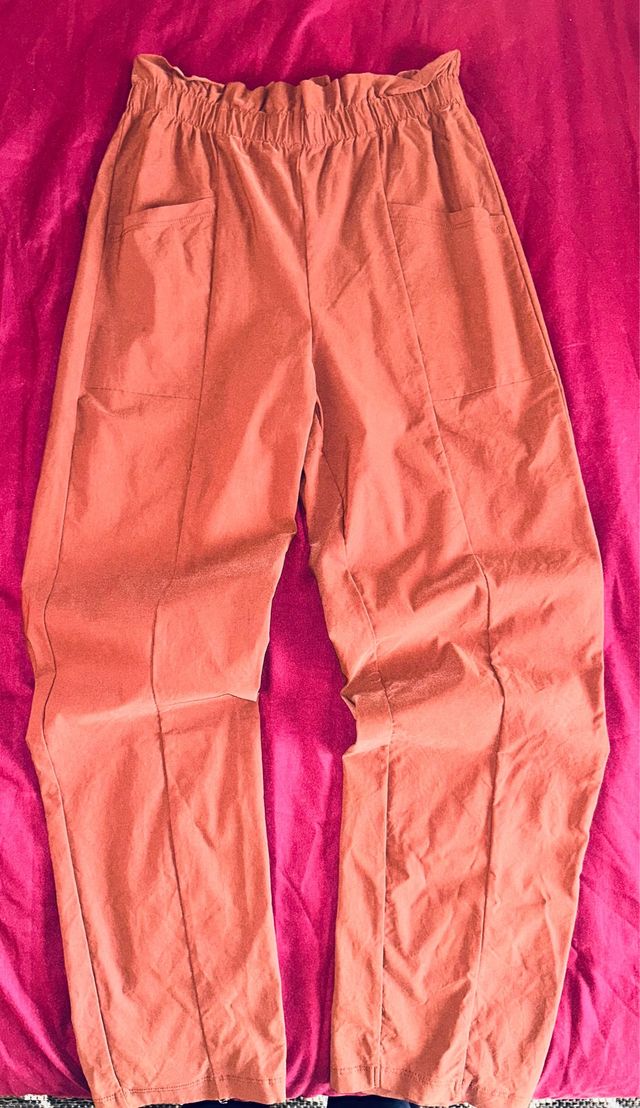 Pantalones mujer marrón anaranjado