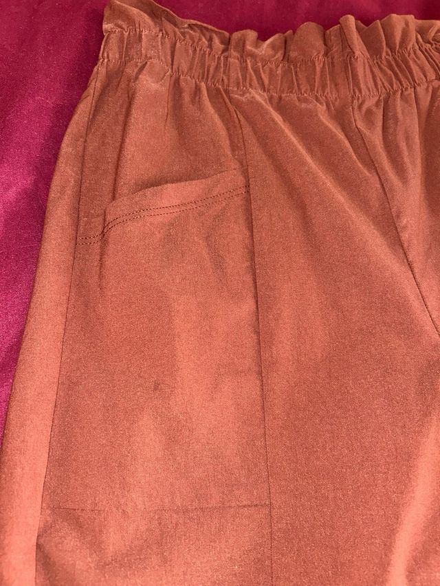 Pantalones mujer marrón anaranjado
