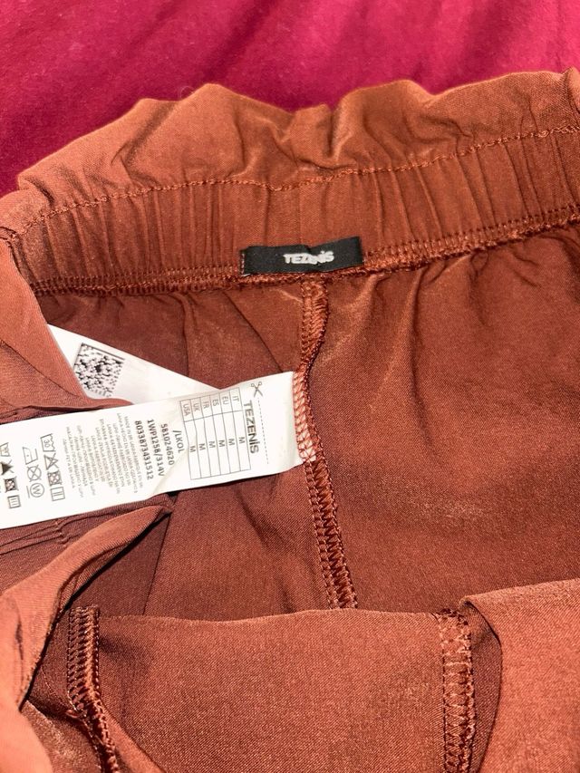 Pantalones mujer marrón anaranjado