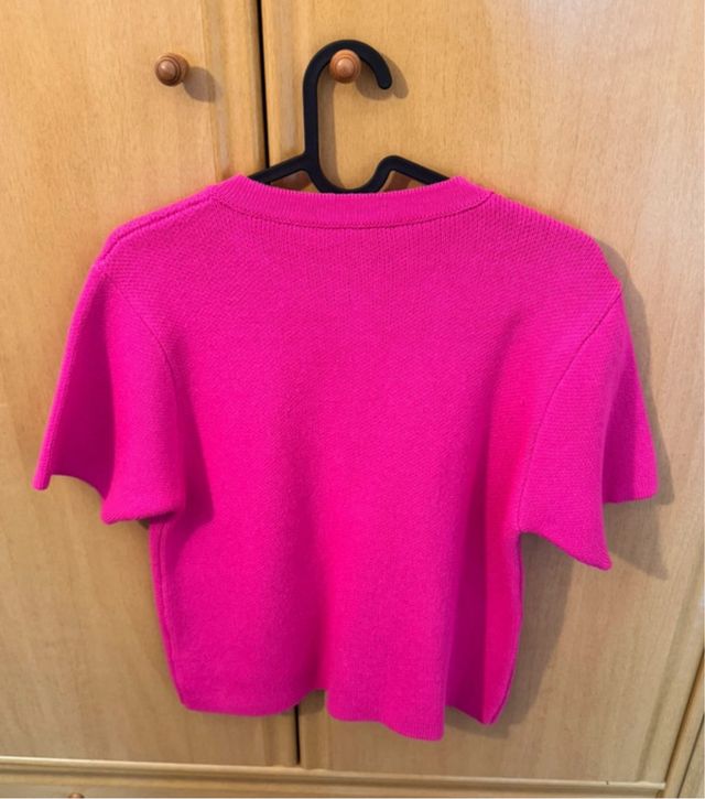 Chaqueta Zara Rosa Botones Bolsillos