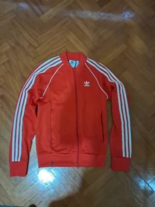 Sudadera Adidas Roja y Blanca
