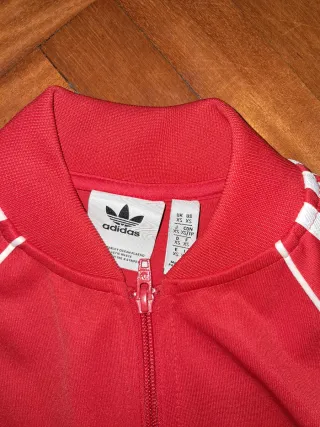 Sudadera Adidas Roja y Blanca