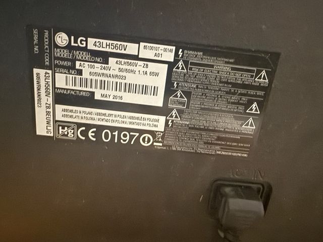 Televisor LG Negro y Gris