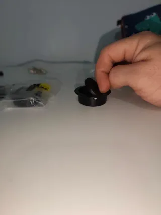 4 Maniglie Rotonde Nere in Metallo