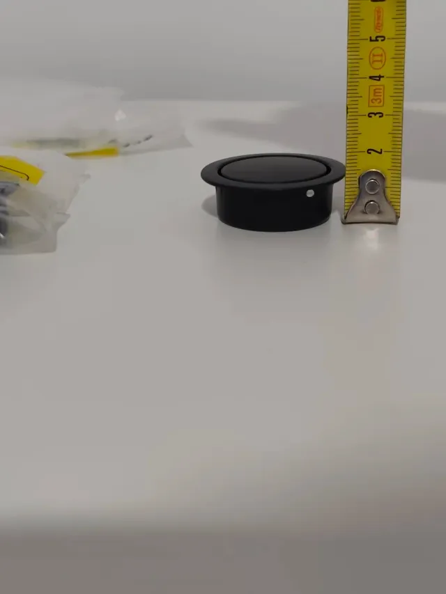 4 Tiradores Redondos Negros Metal