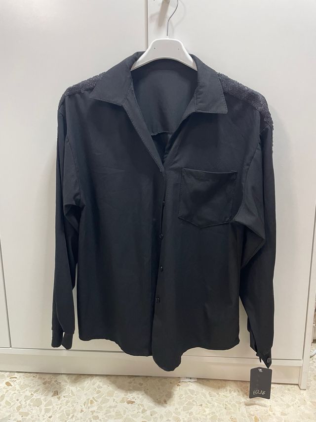 Camisa EGLAF negra con brillos