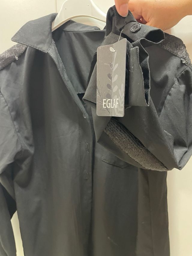 Camisa EGLAF negra con brillos