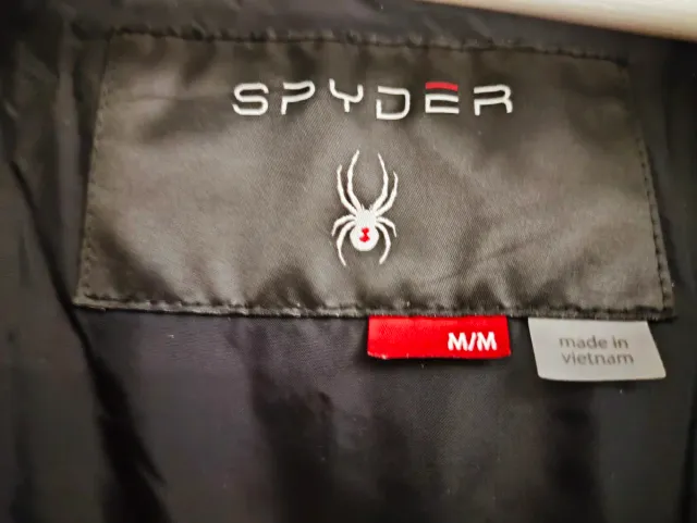 Chaqueta esquí Spyder roja y negra. Talla M.