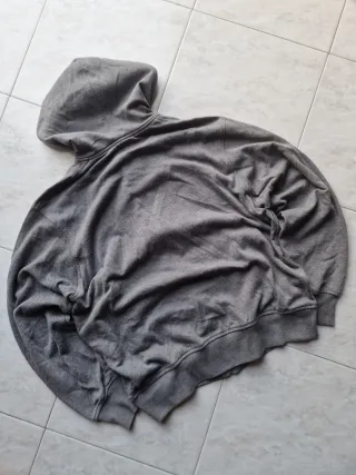 Felpa zip vintage grigia NY 90s boxy fit