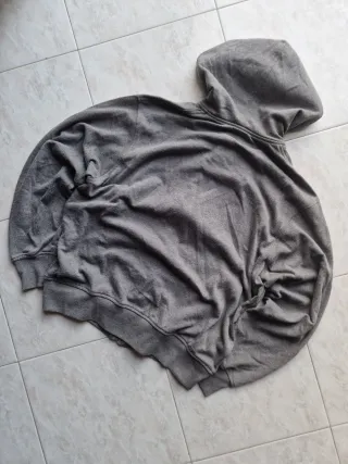 Felpa zip vintage grigia NY 90s boxy fit