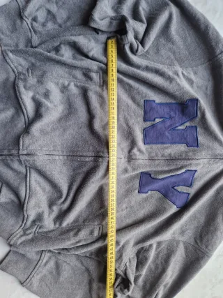 Felpa zip vintage grigia NY 90s boxy fit
