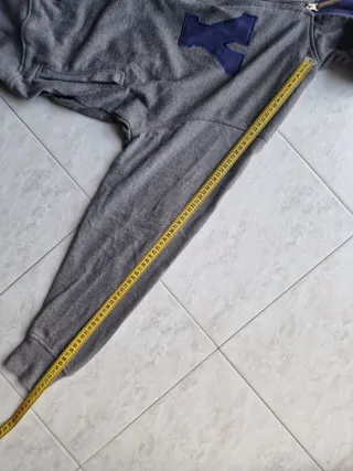 Felpa zip vintage grigia NY 90s boxy fit
