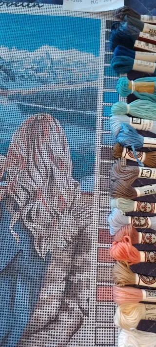 Kit Mezzopunto Ragazza nel Chalet 30x40 cm