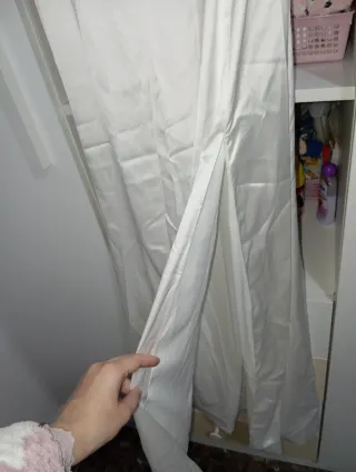 Vestido largo blanco con pedrería