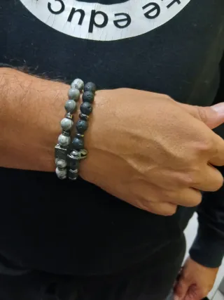 Pulseiras Masculinas Lava e Ágata