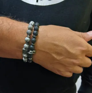 Pulseiras Masculinas Lava e Ágata
