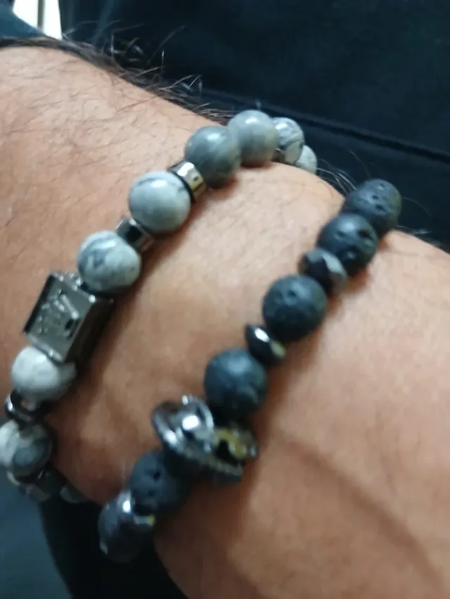 Pulseiras Masculinas Lava e Ágata