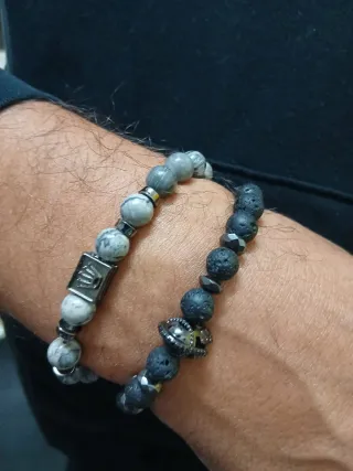 Pulseiras Masculinas Lava e Ágata