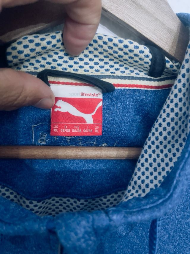 Sudadera Puma Azul con Cremallera