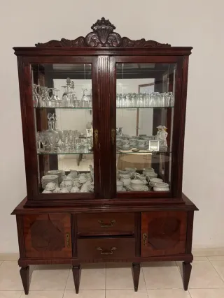 Vitrina Antigua Madera y Cristal