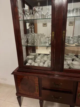 Vitrina Antigua Madera y Cristal