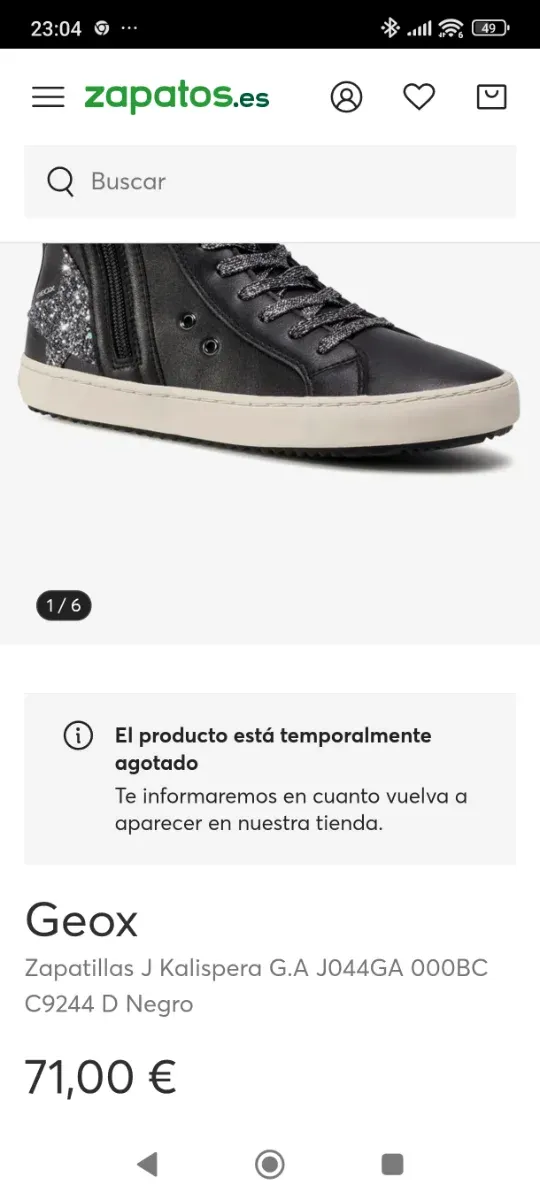 Botines Geox Niña Kalispera Negro y Plata