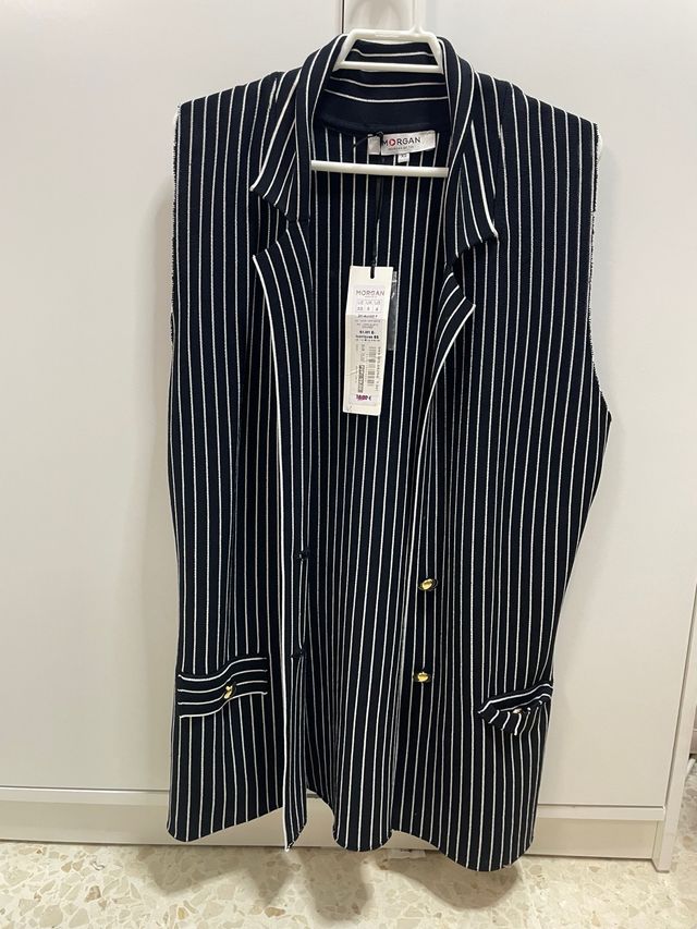 Chaleco elegante Morgan rayas M
