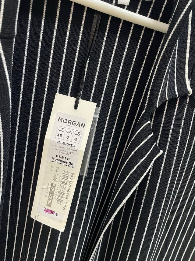 Chaleco elegante Morgan rayas M