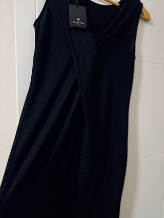 Vestido tubo negro Massimo Dutti