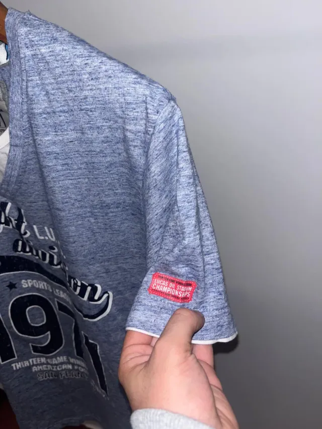 Camiseta Angelo Littrico Vintage Azul/Blanco