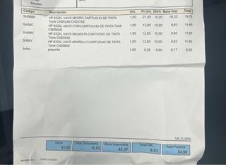 Lote 4 cartuchos tinta HP 933XL