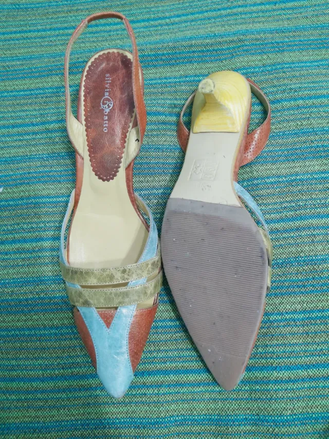 Sandalias Silvia Sapatto Azul y Naranja