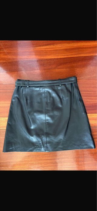 Falda Scalpers Piel Mujer Negra