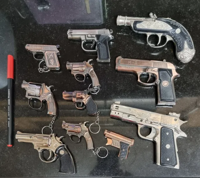 Mecheros Gas Forma Revólver (Pack 9)