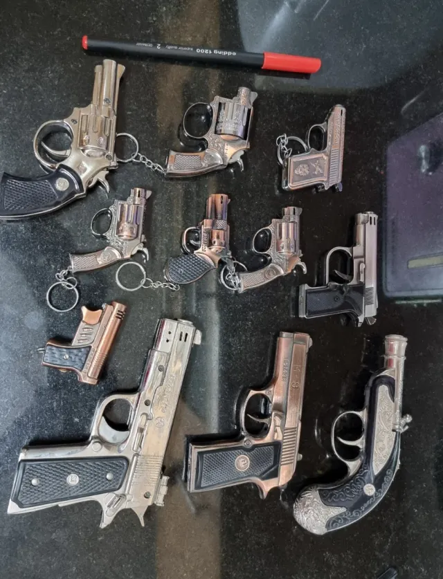 Mecheros Gas Forma Revólver (Pack 9)